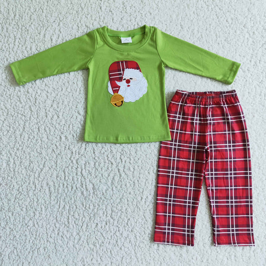 Christmas Embroidery Santa Boy Set