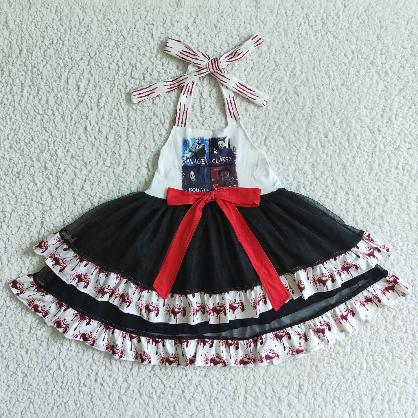 Halloween Black Cartoon Big Dress