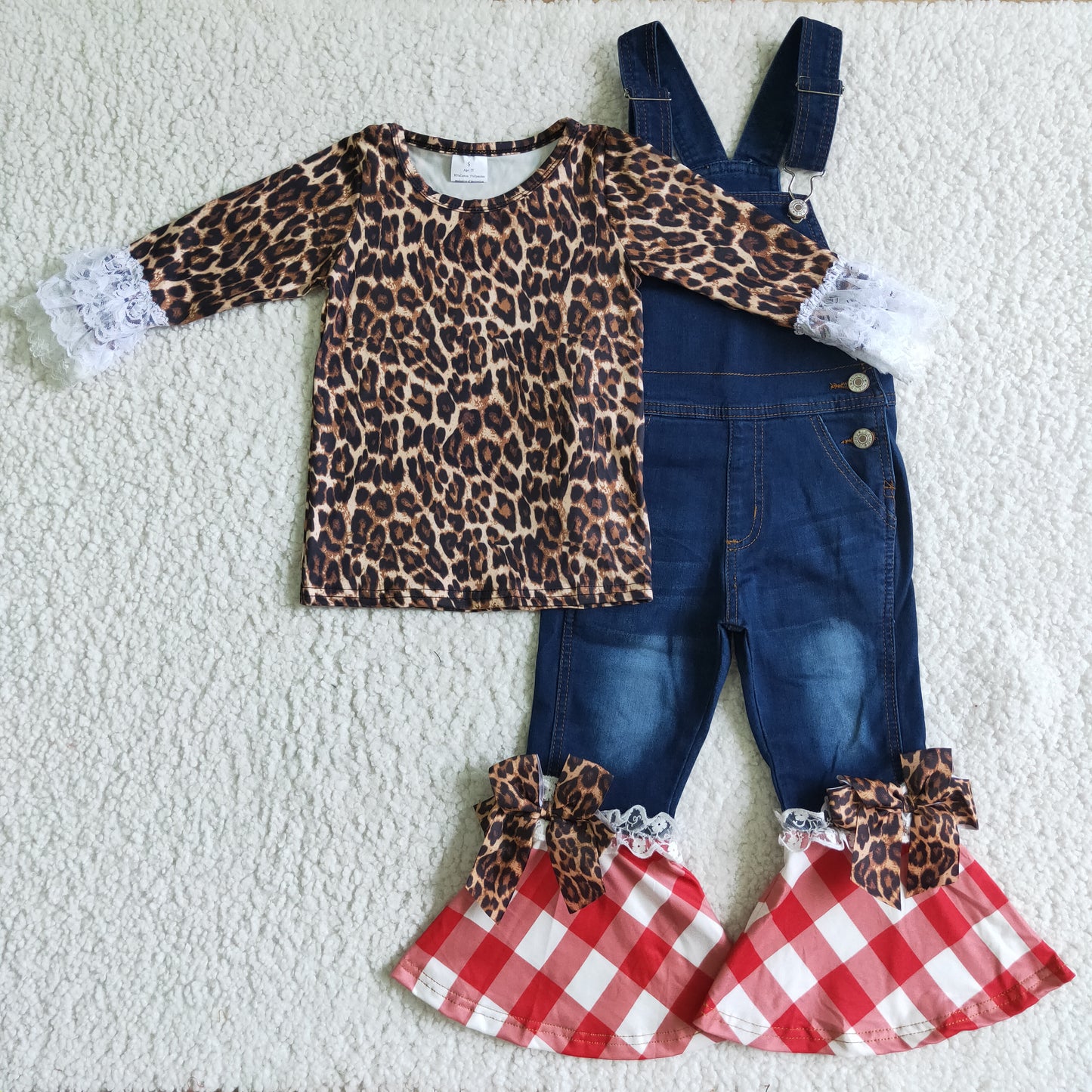 Overall Leopard Jean Girls