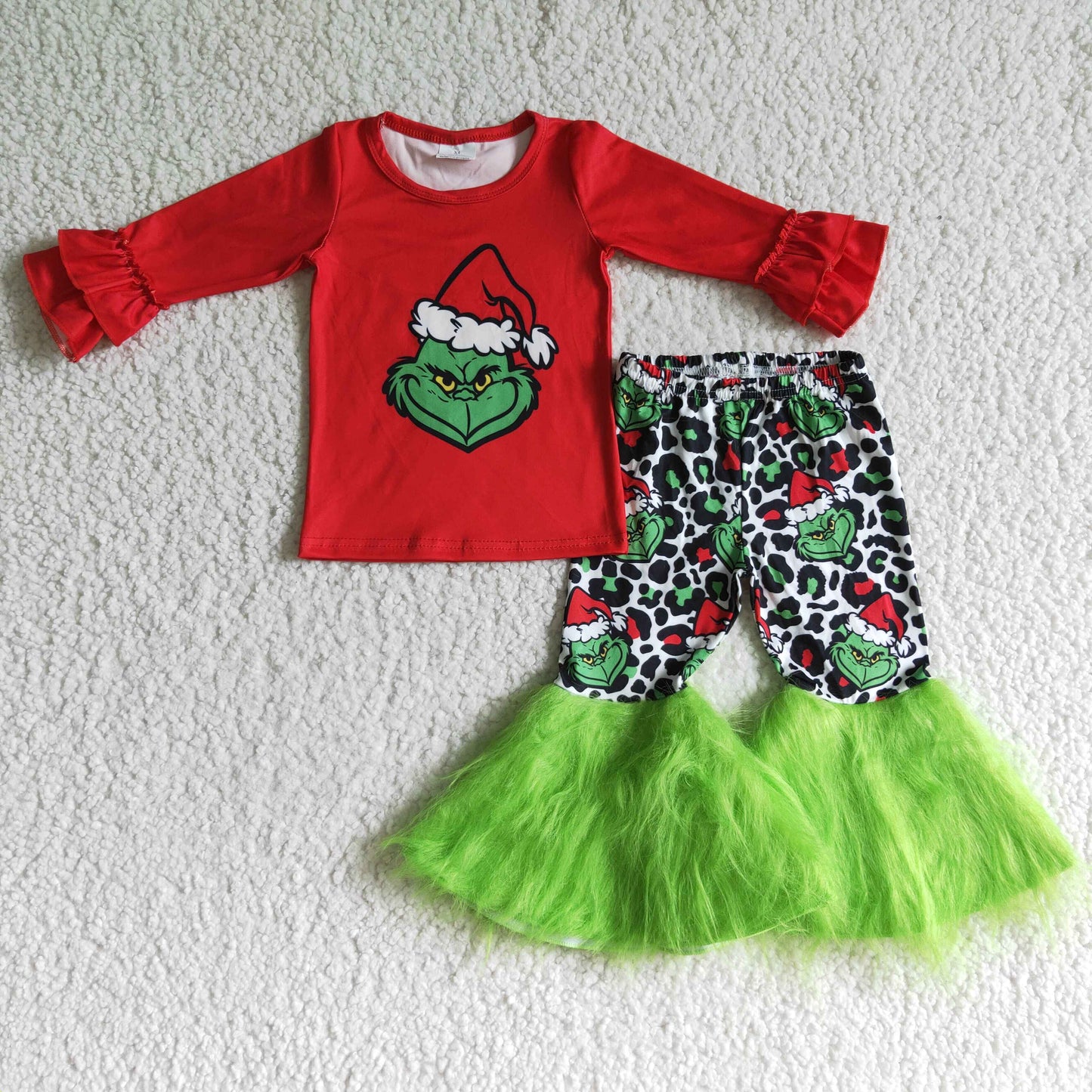 Christmas Green Cartoon Girls Outfits