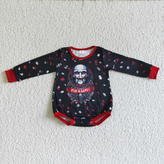 Halloween Black Cartoon long sleeves romper