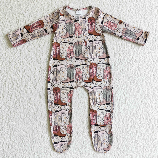 Boots Romper With zipper