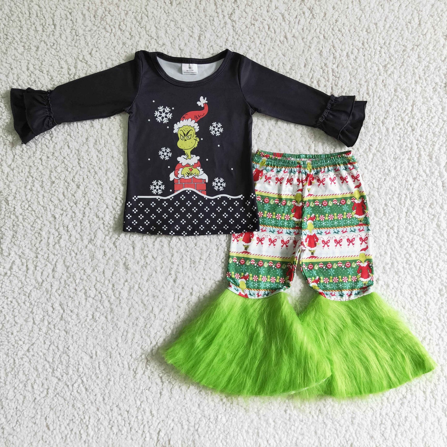Christmas Black Cartoon Girls Outfits