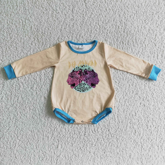Lion Pattern long sleeves romper