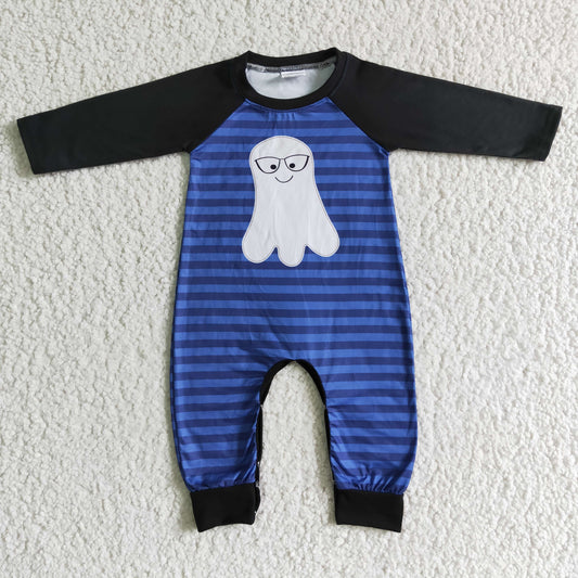 Halloween Cartoon Stripe Baby long Romper