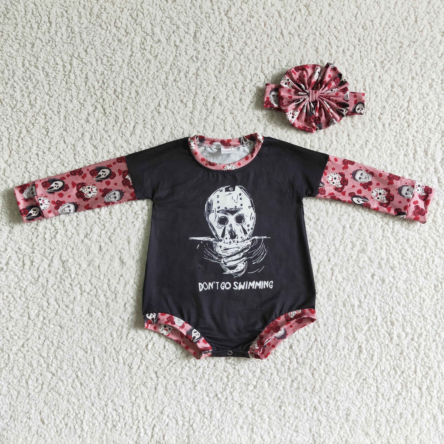 Halloween Pink baby long sleeves romper