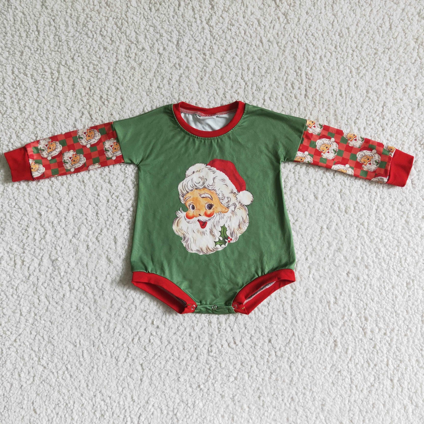 Christmas Santa baby long sleeves romper