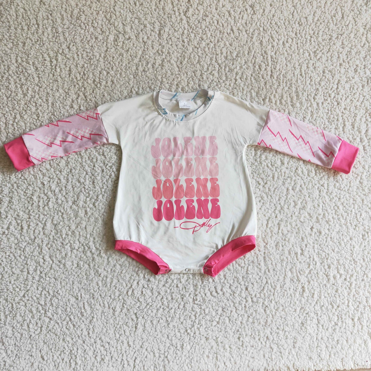 baby Pink Cartoon long sleeves romper