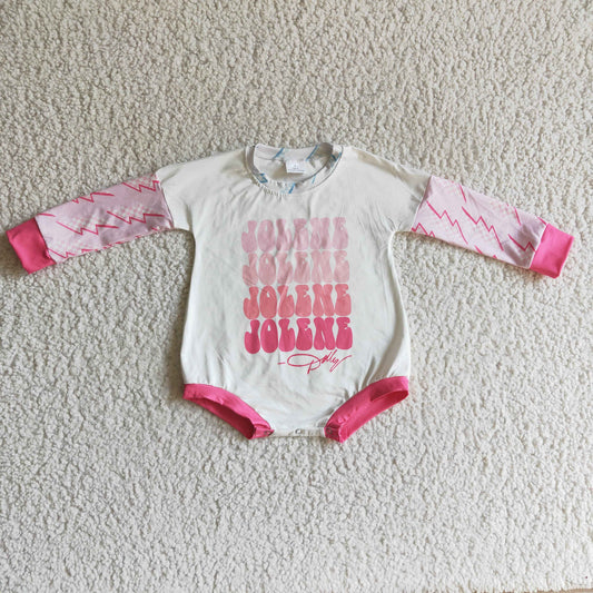 baby Pink Cartoon long sleeves romper