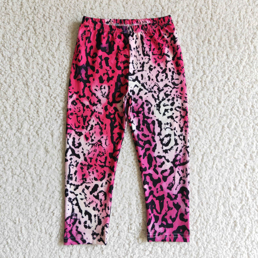 PINK LEOPARD COLORFUL LEGGING GIRL'S PANTS