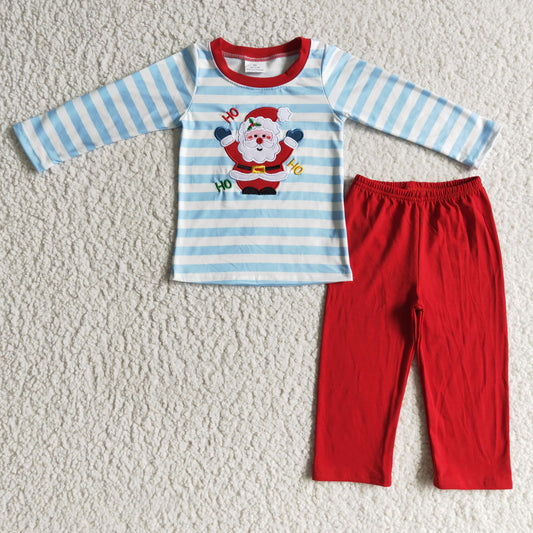 Christmas Embroidery Santa Boy Set