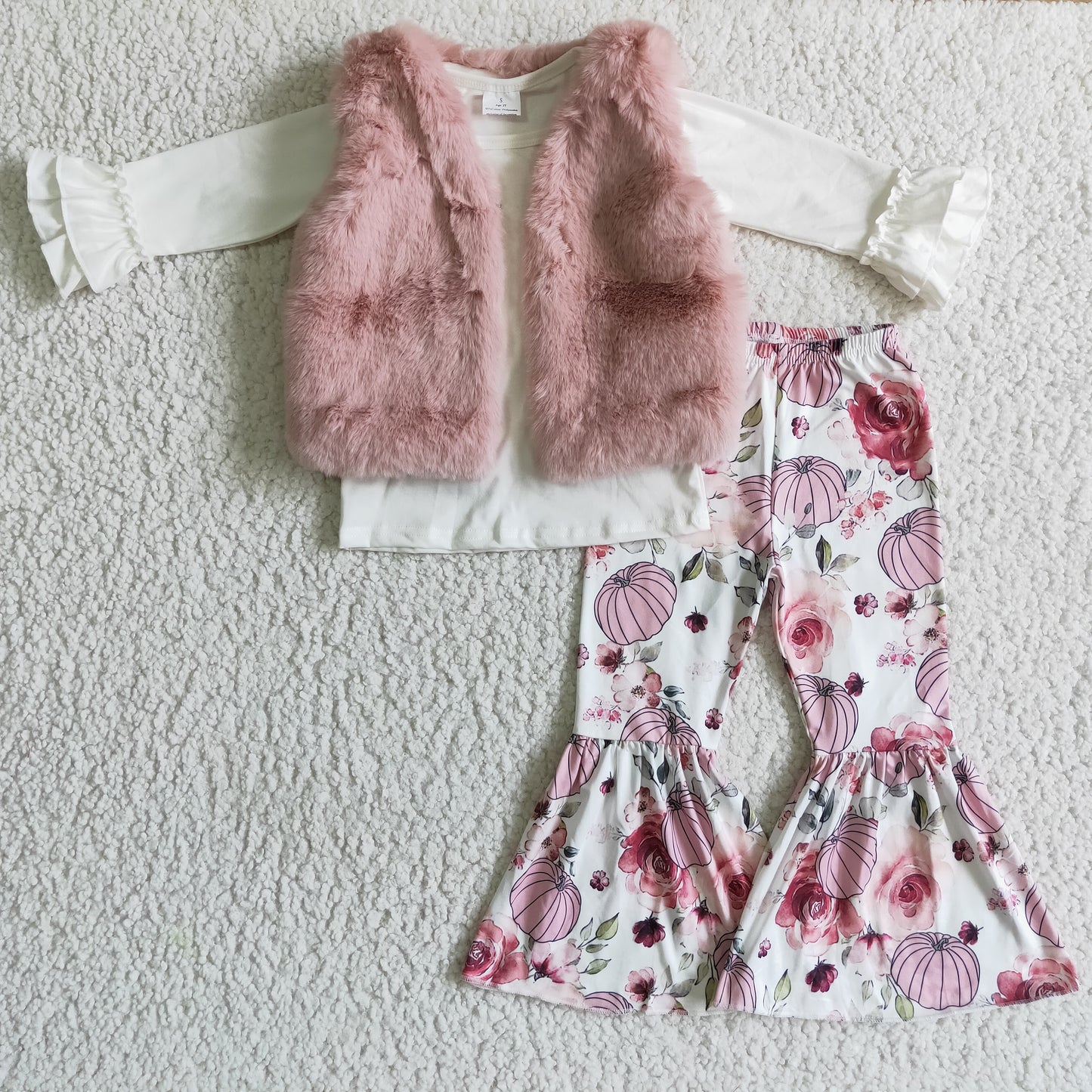 Fall Flowers Pumpkin With Vest outfits