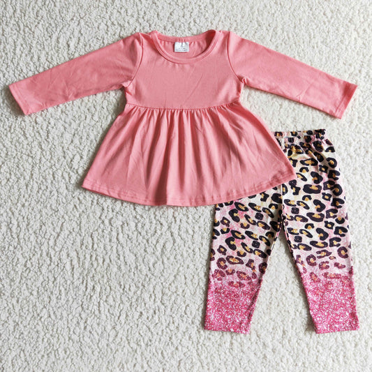 Pink Leopard Girls Set