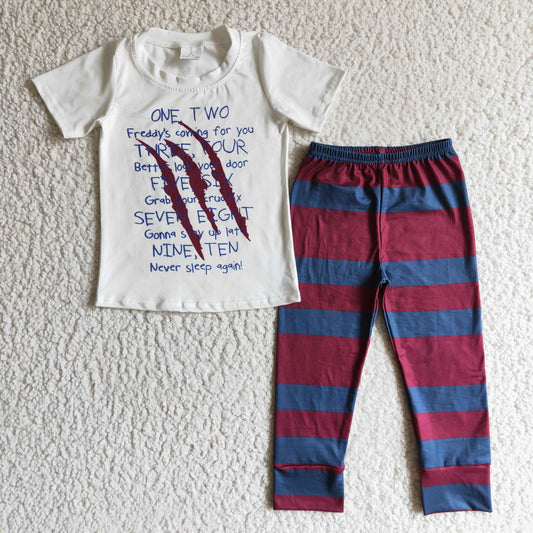 stripe Flowers Girls Set