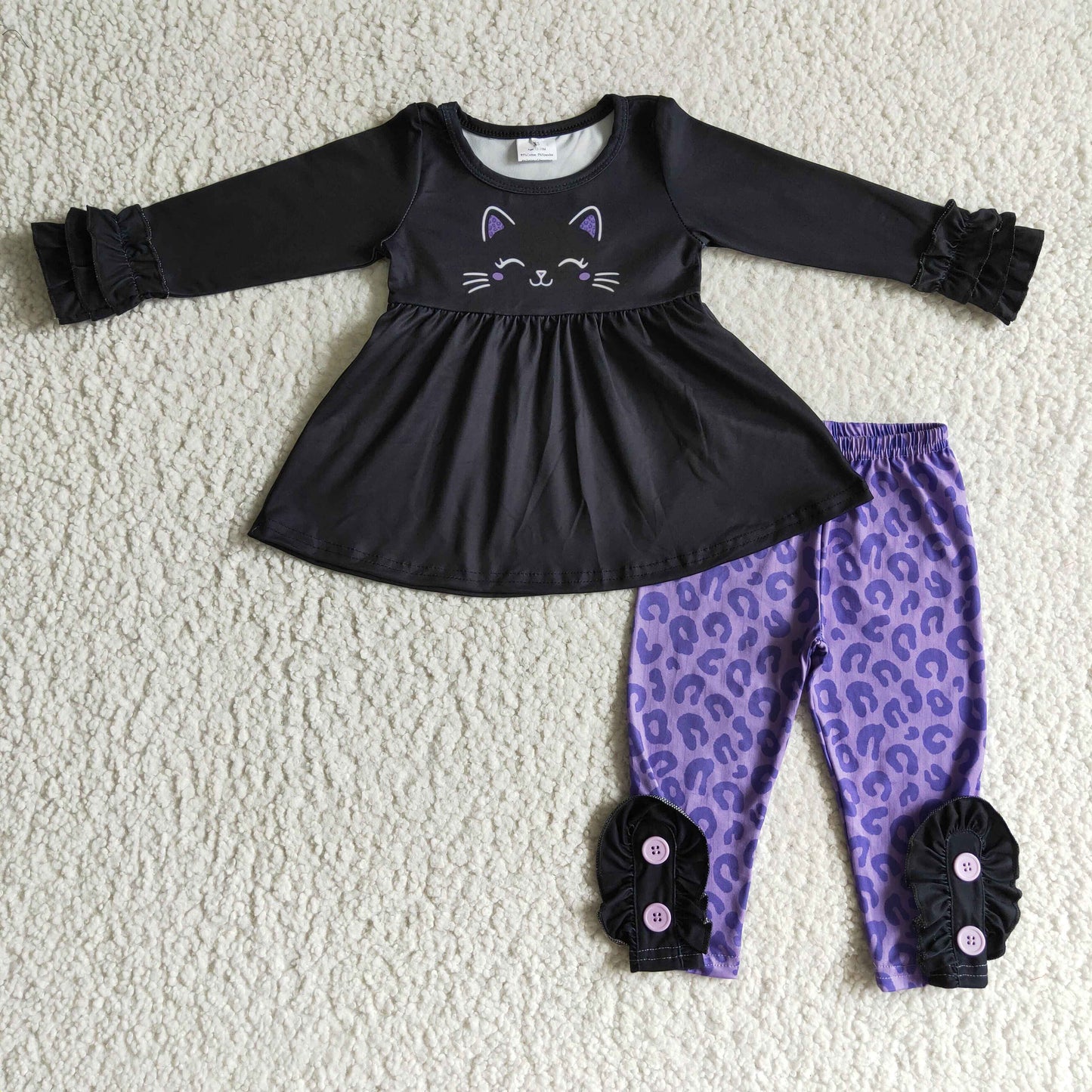 Black Cute Cat Girls Set