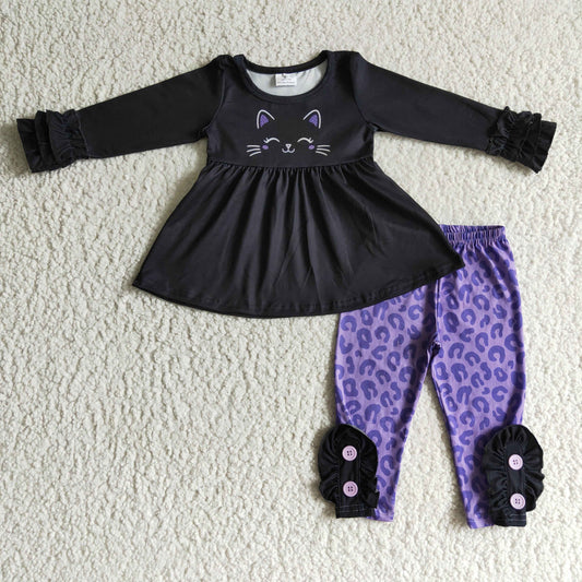 Black Cute Cat Girls Set