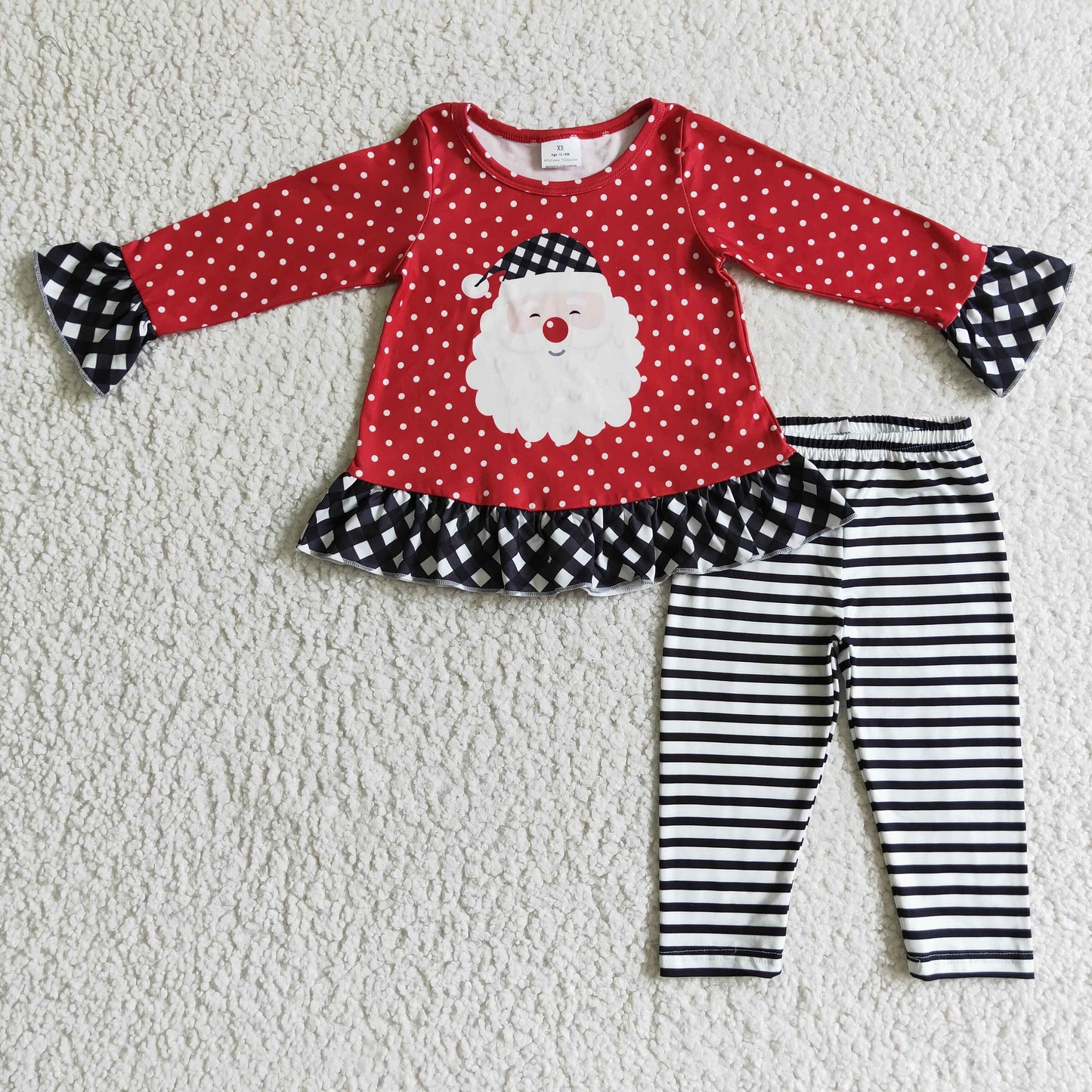 Christmas Dots Santa Girls Set