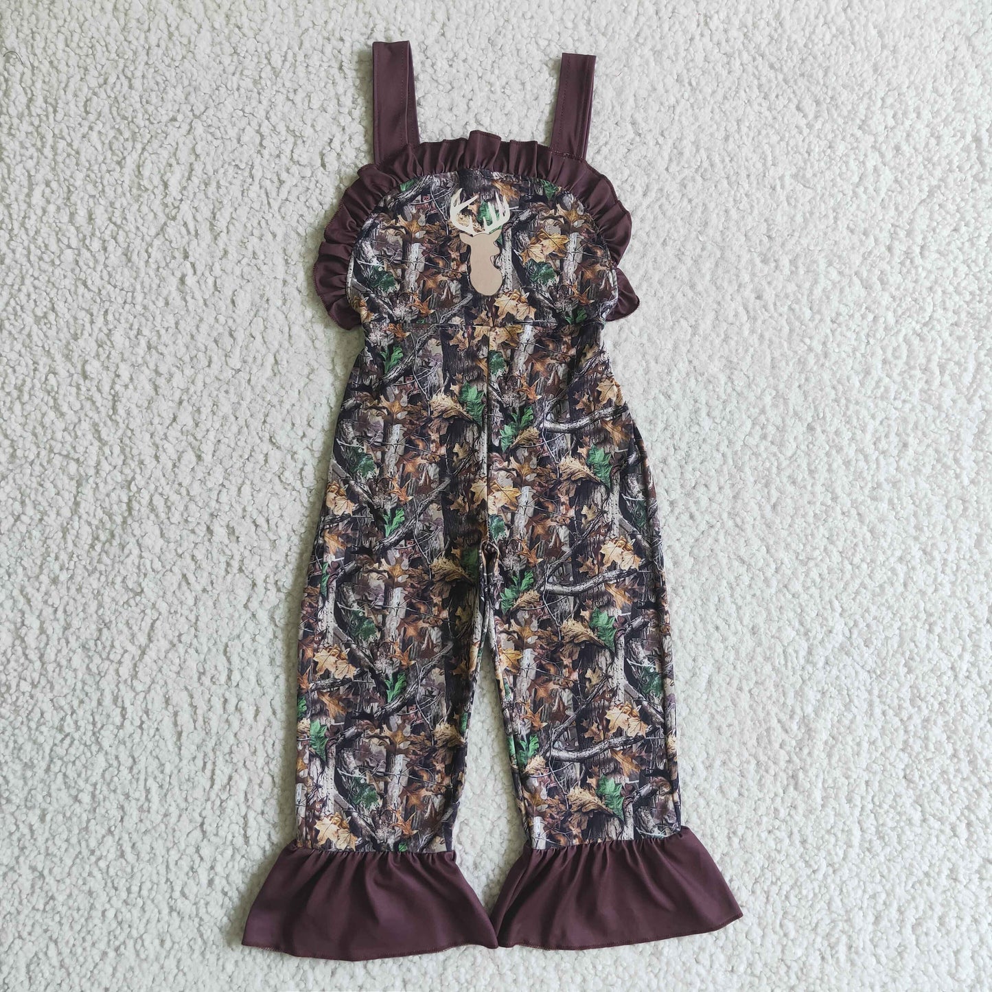 Christmas Camo Deer Girl‘s Jumpsuit