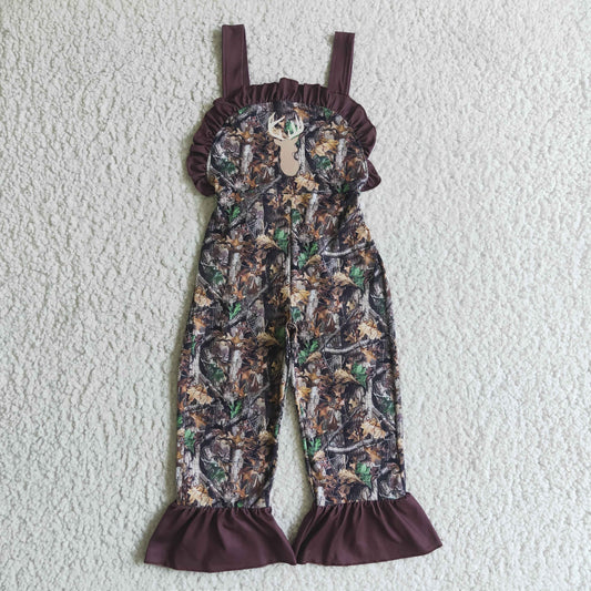 Christmas Camo Deer Girl‘s Jumpsuit
