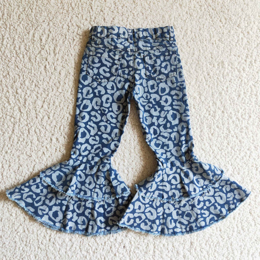 Blue leopard jeans
