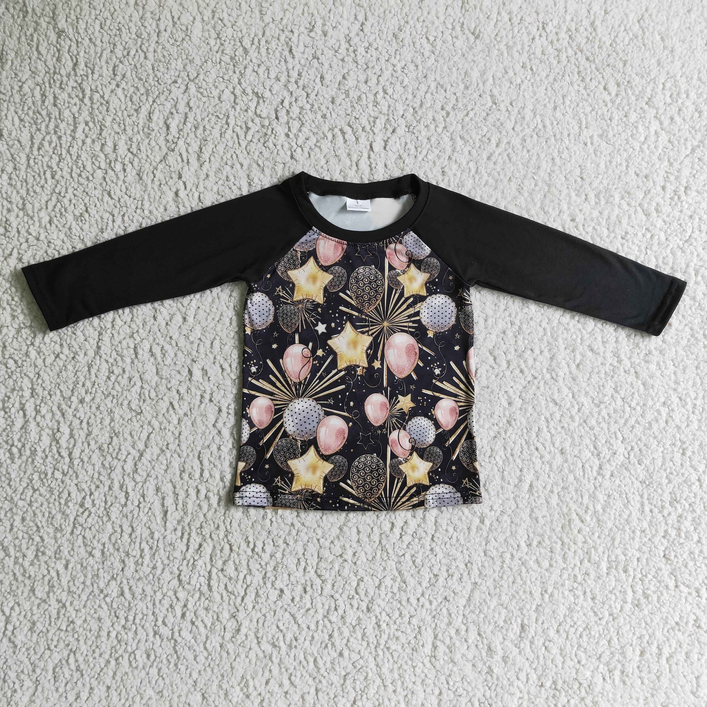 Black New Years boy shirt