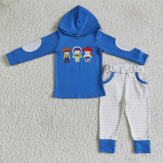 Blue Cartoon Pants Jogger Outfit