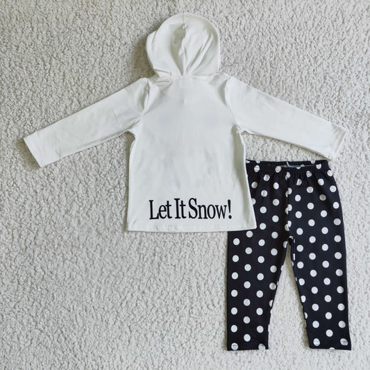 Christmas Snowman Polka Dots Jogger Outfit