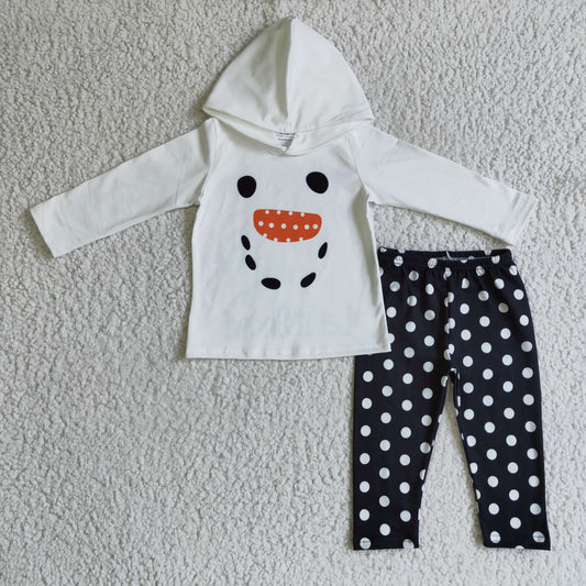 Christmas Snowman Polka Dots Jogger Outfit