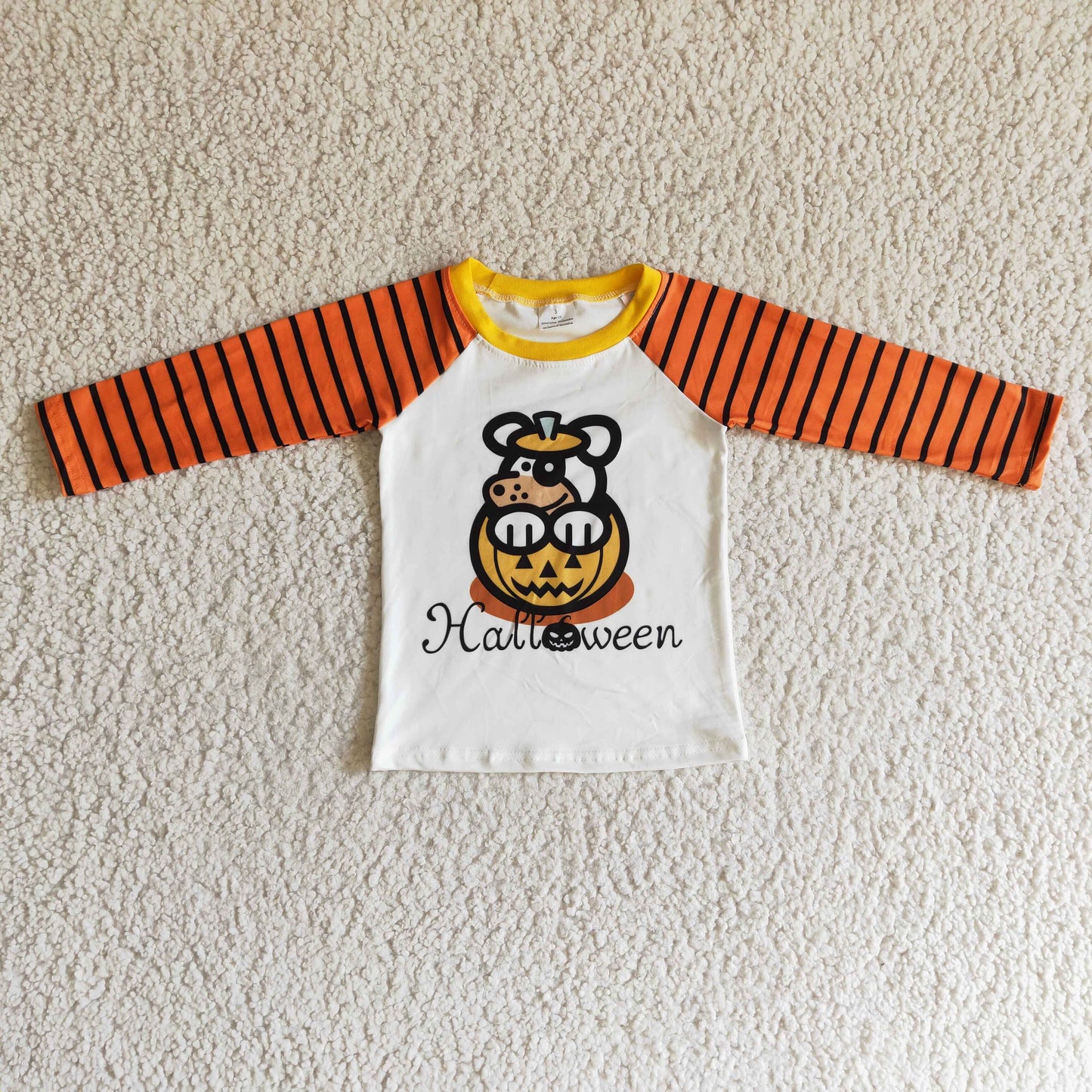 Halloween Stripe Cartoon Boy Shirt