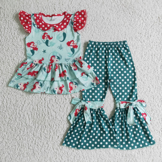 Mermaid Polka Dot Girls Set