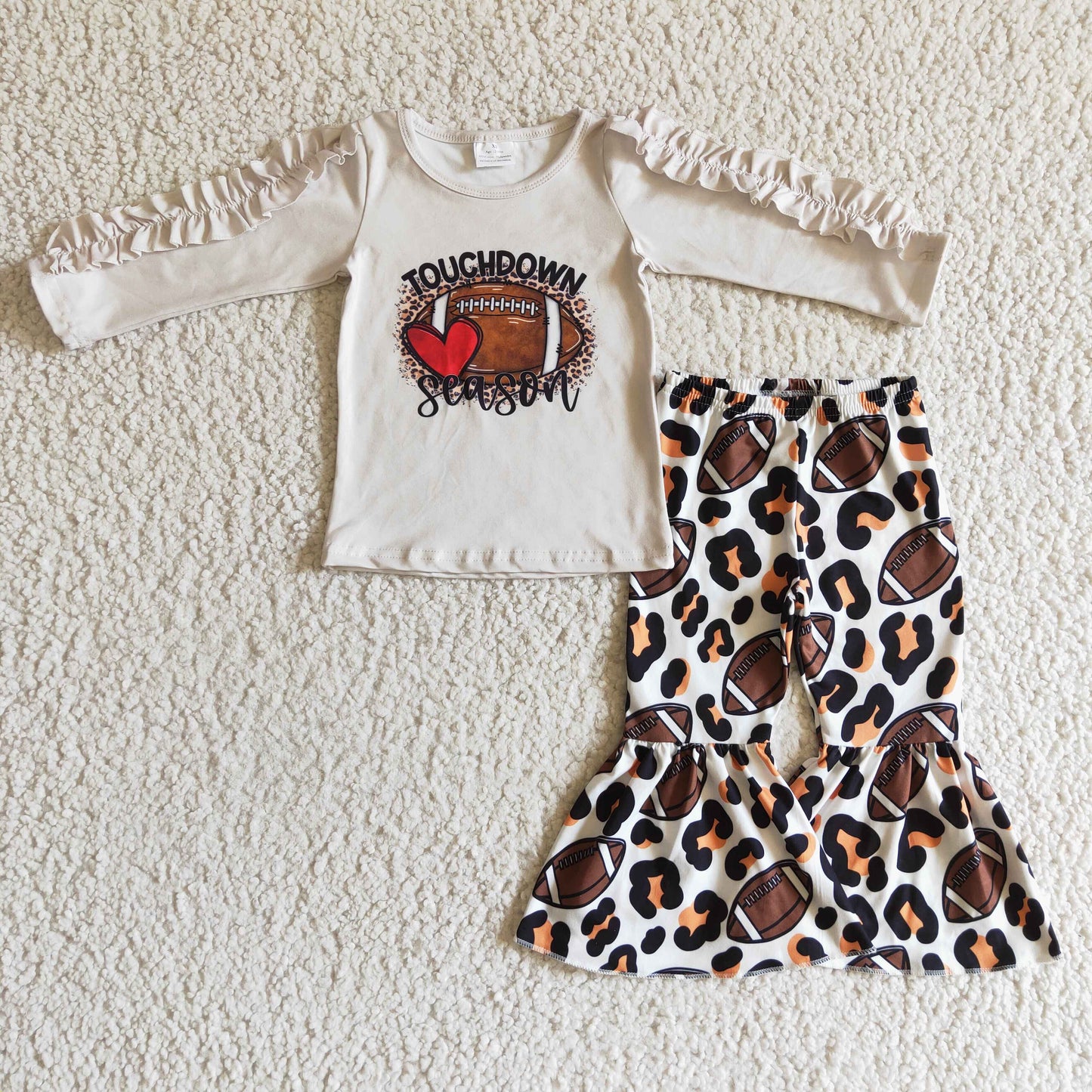 Fall Outfits Leopard Baseball Bell Pants