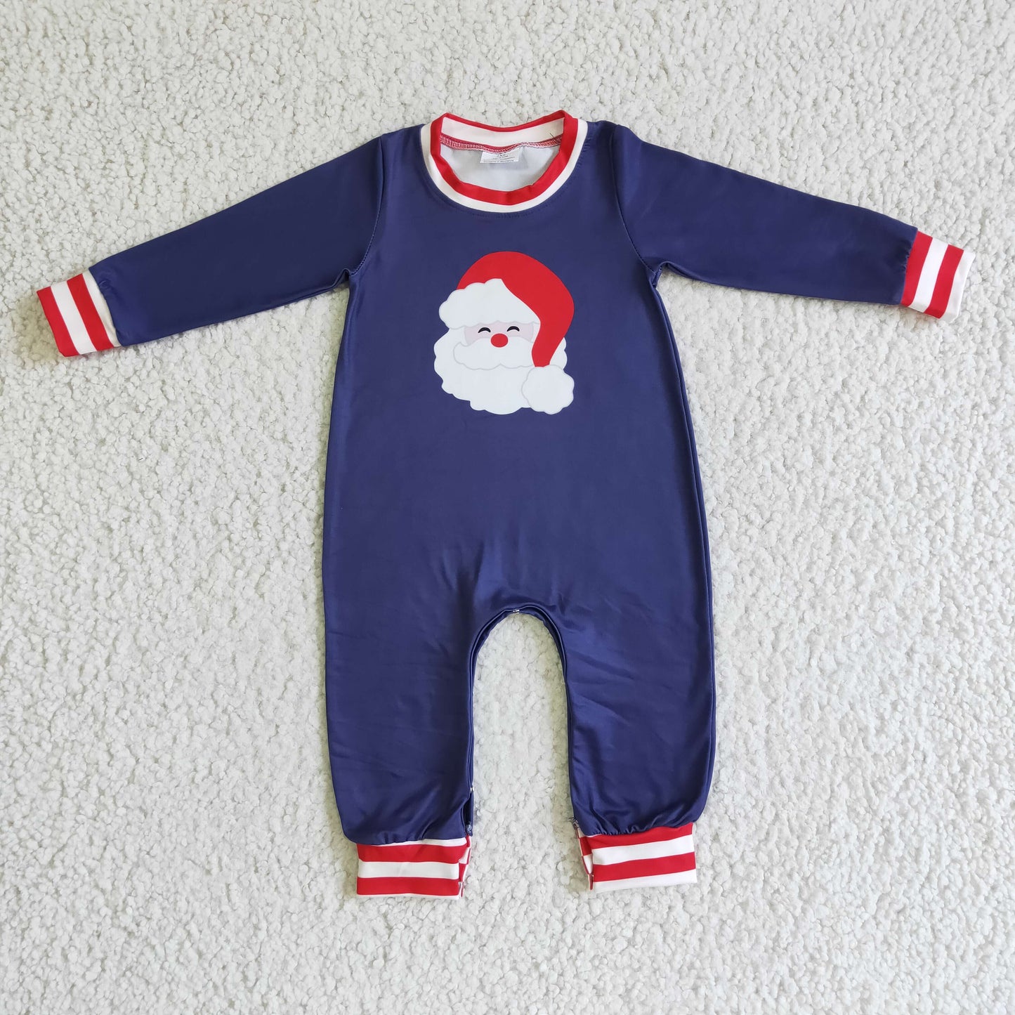 Christmas Blue Santa Romper