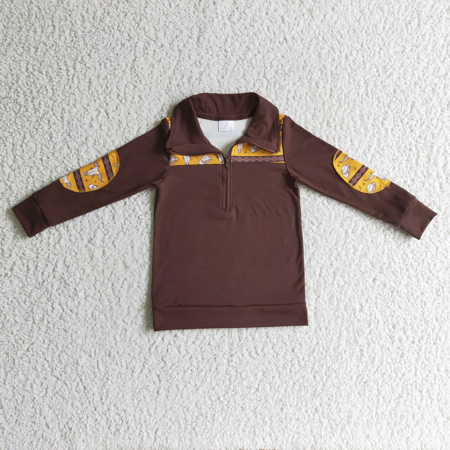 Western Cow With Zipper Coat