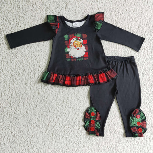 Christmas Black Santa Girls Set