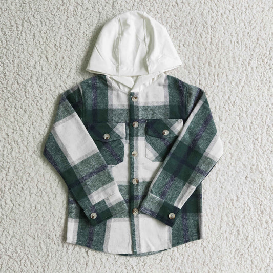 Fall Flannel Shacket With Hat