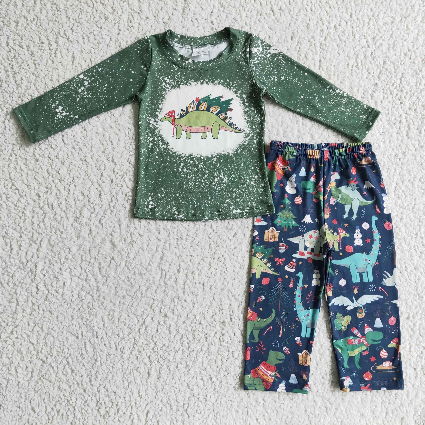 Christmas Green Dinosaur Set