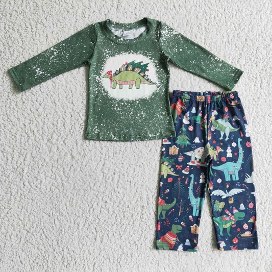 Christmas Green Dinosaur Set