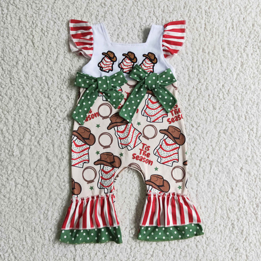 Christmas Cake Embroidery Romper
