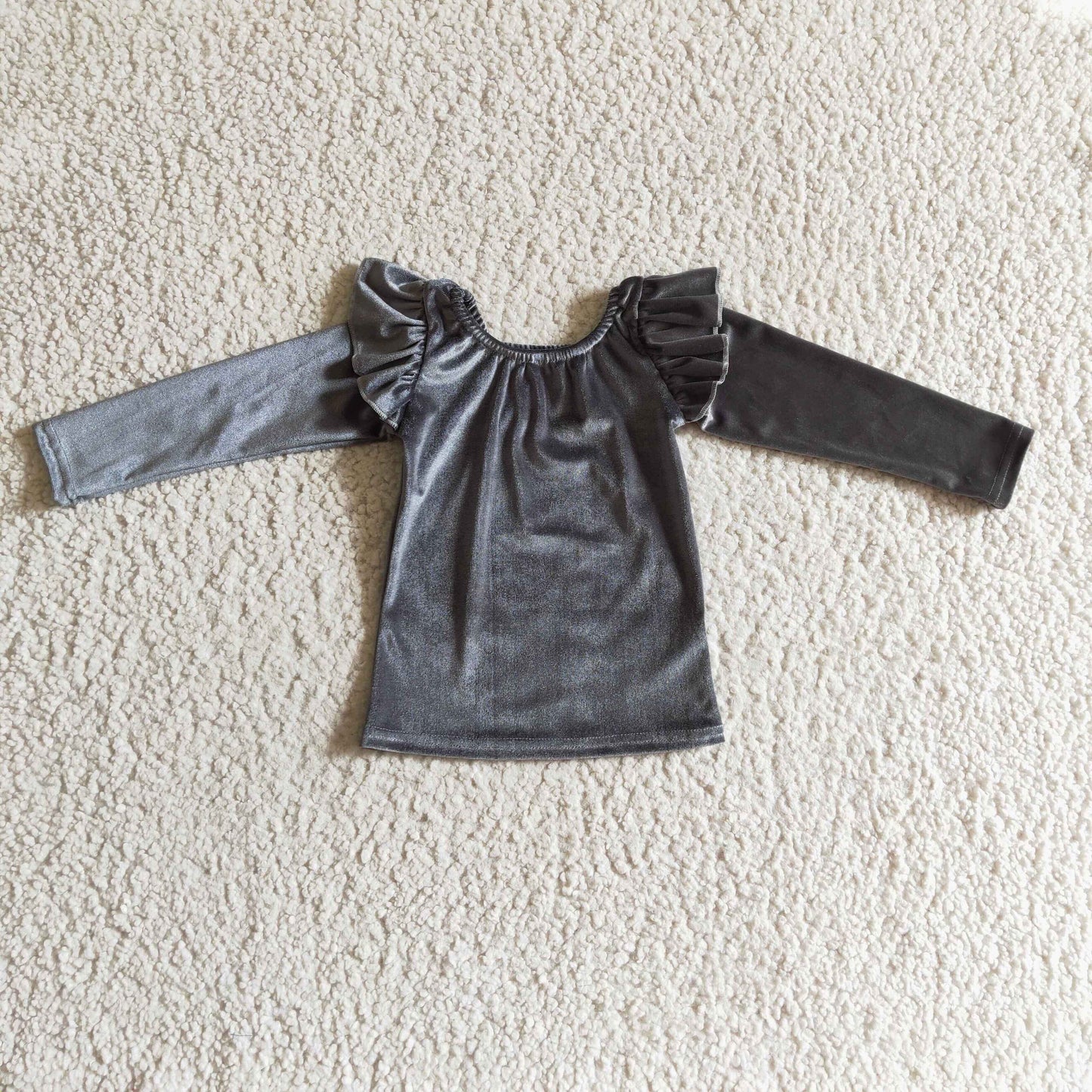 Fall Outfits Velvet Top Jeans Bell Pants Gilr‘s Outfits