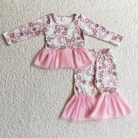 Christmas Pink Santa Lace