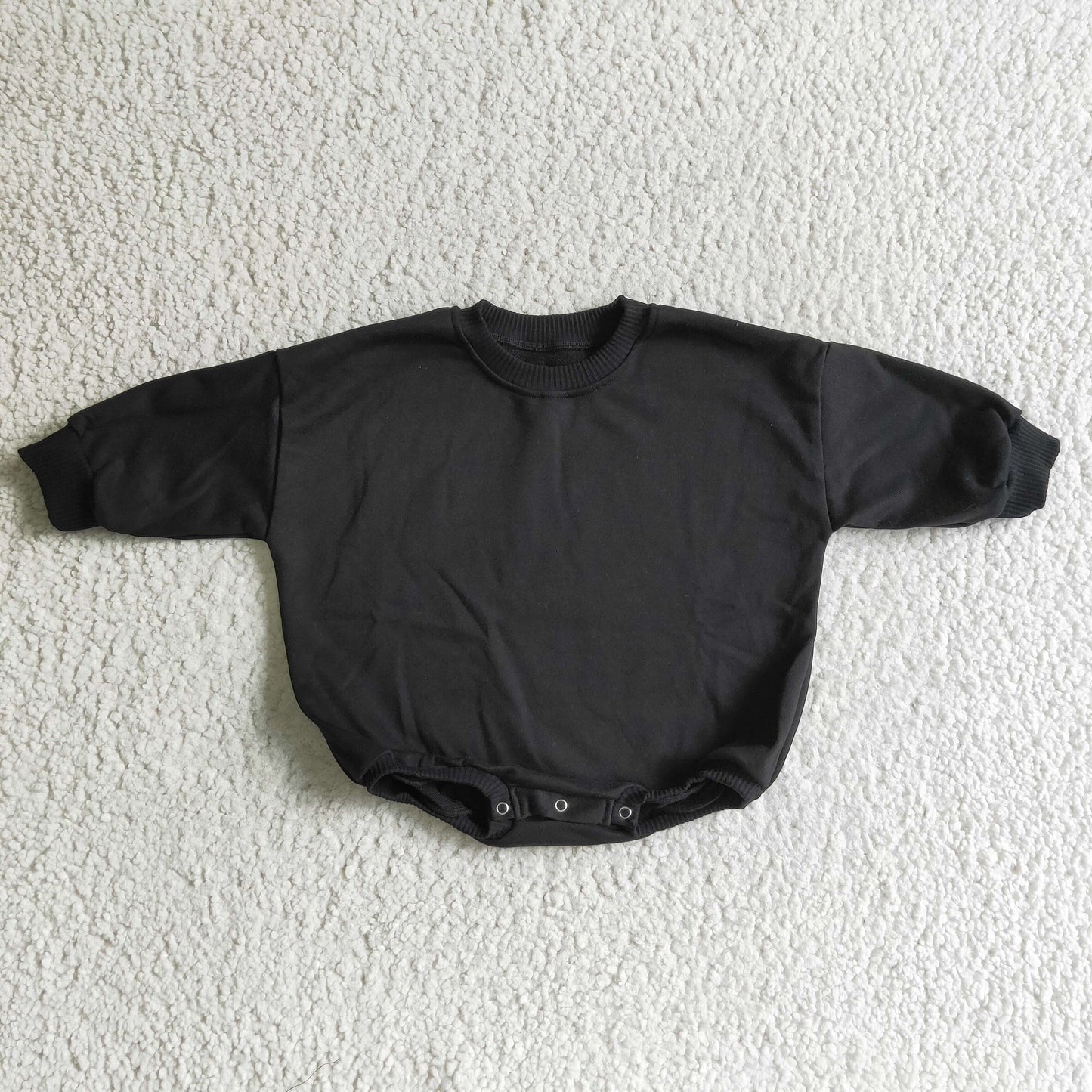 Black Sweater Cotton long sleeves romper
