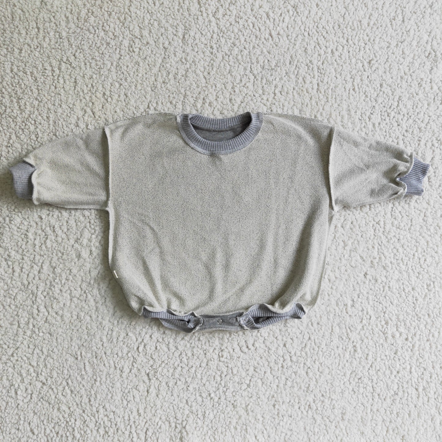 Grey Sweater Cotton long sleeves romper