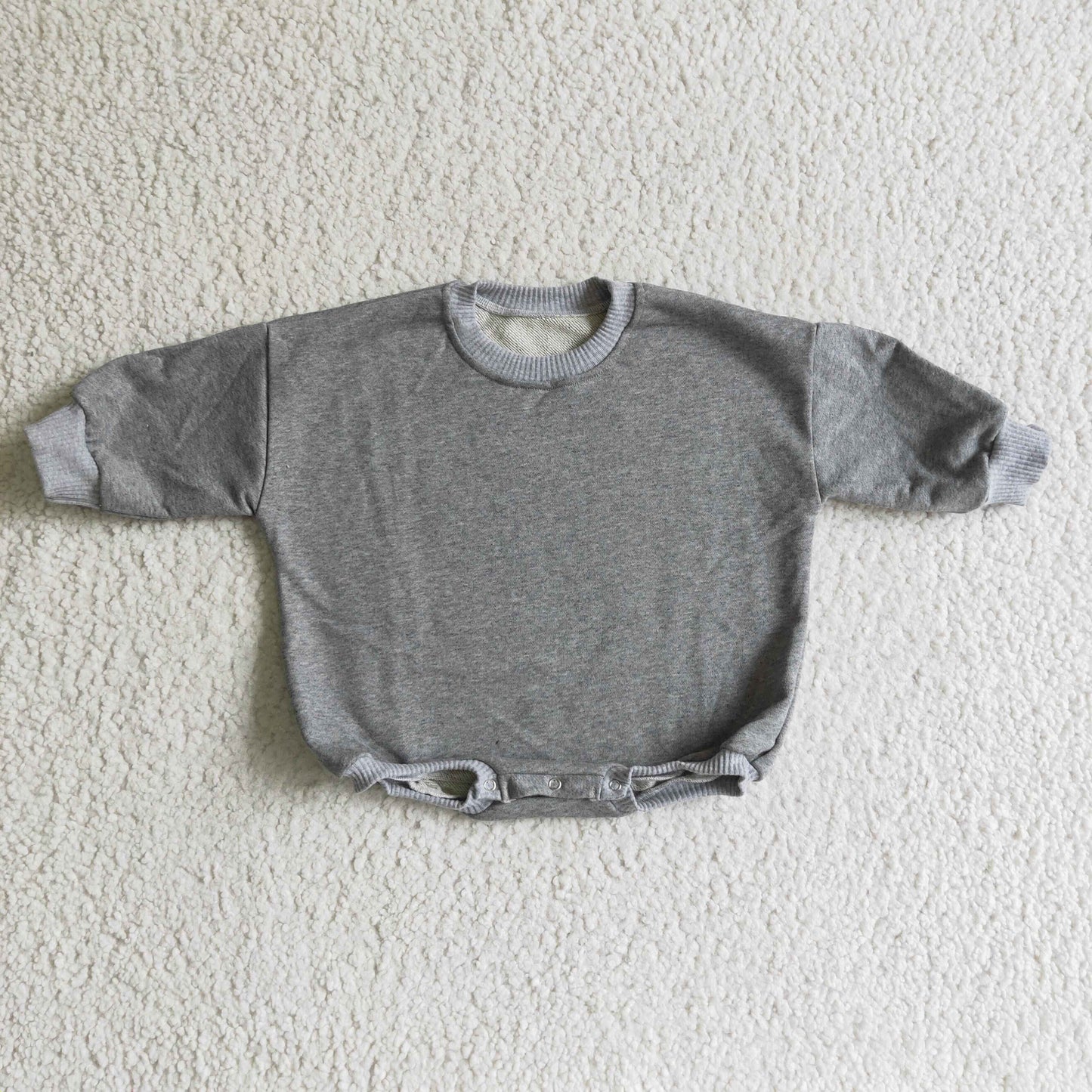 Grey Sweater Cotton long sleeves romper