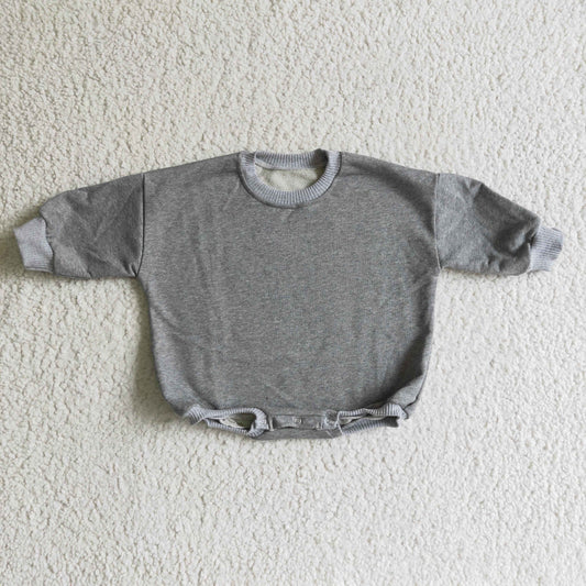 Grey Sweater Cotton long sleeves romper