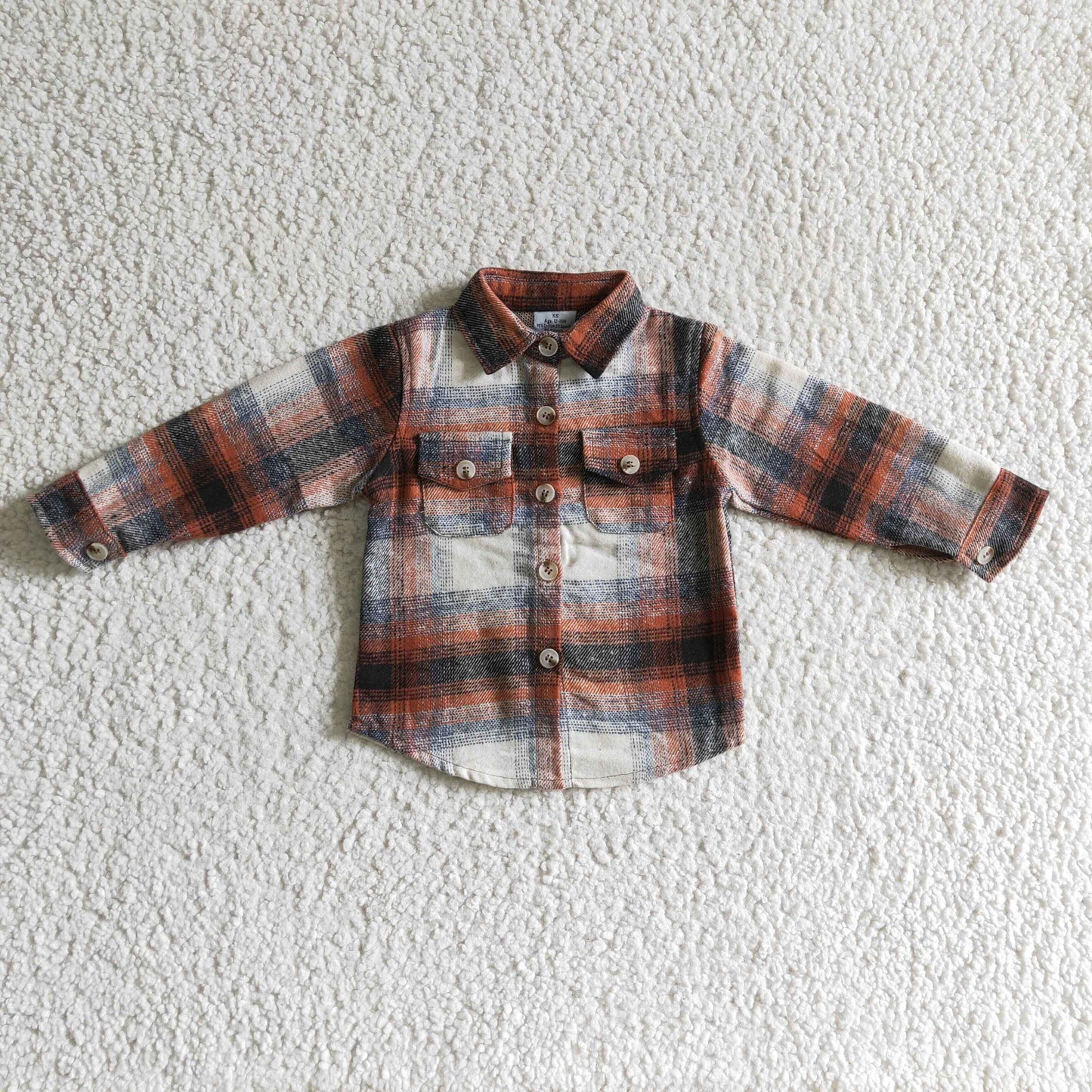 Fall Orange Flannel Shacket