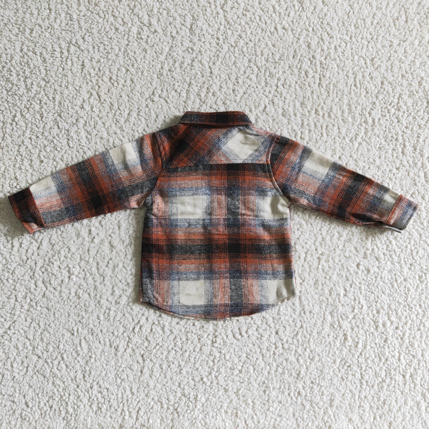 Fall Orange Flannel Shacket