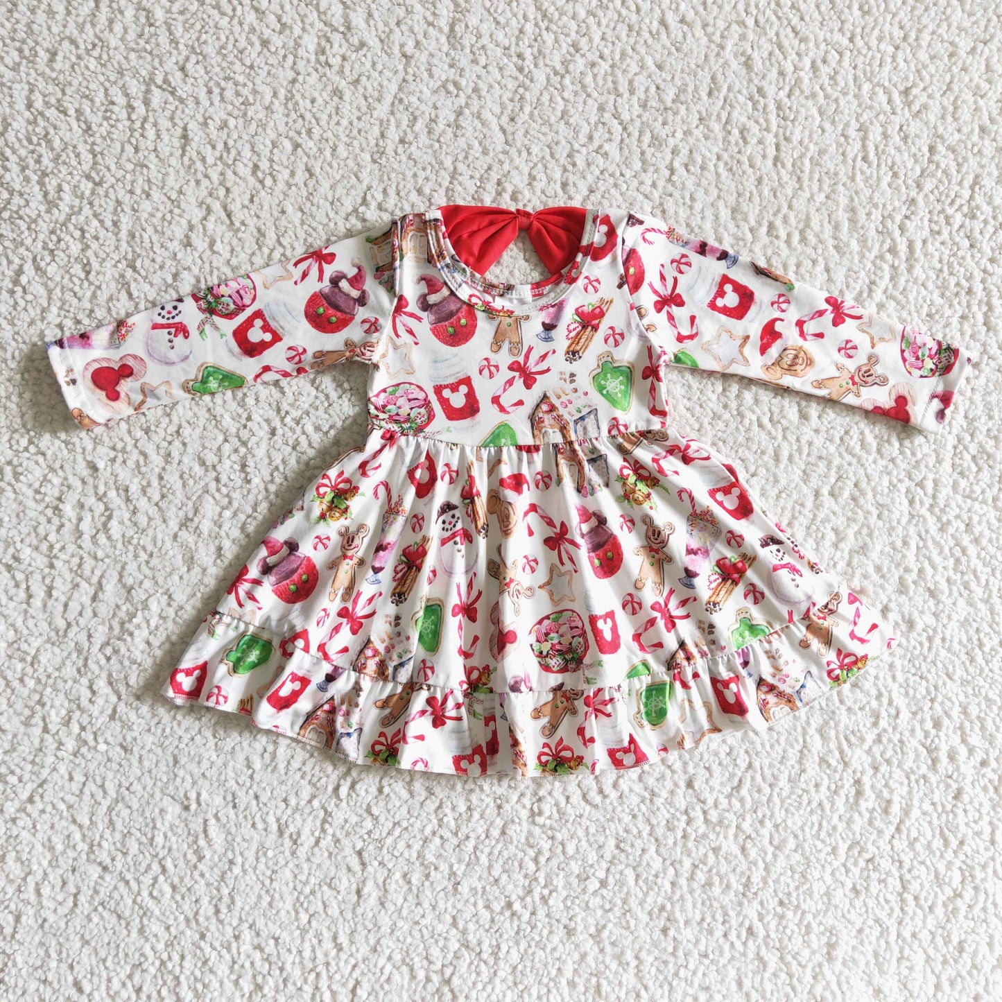 Christmas Gingerbread Cartoon Big Skirt