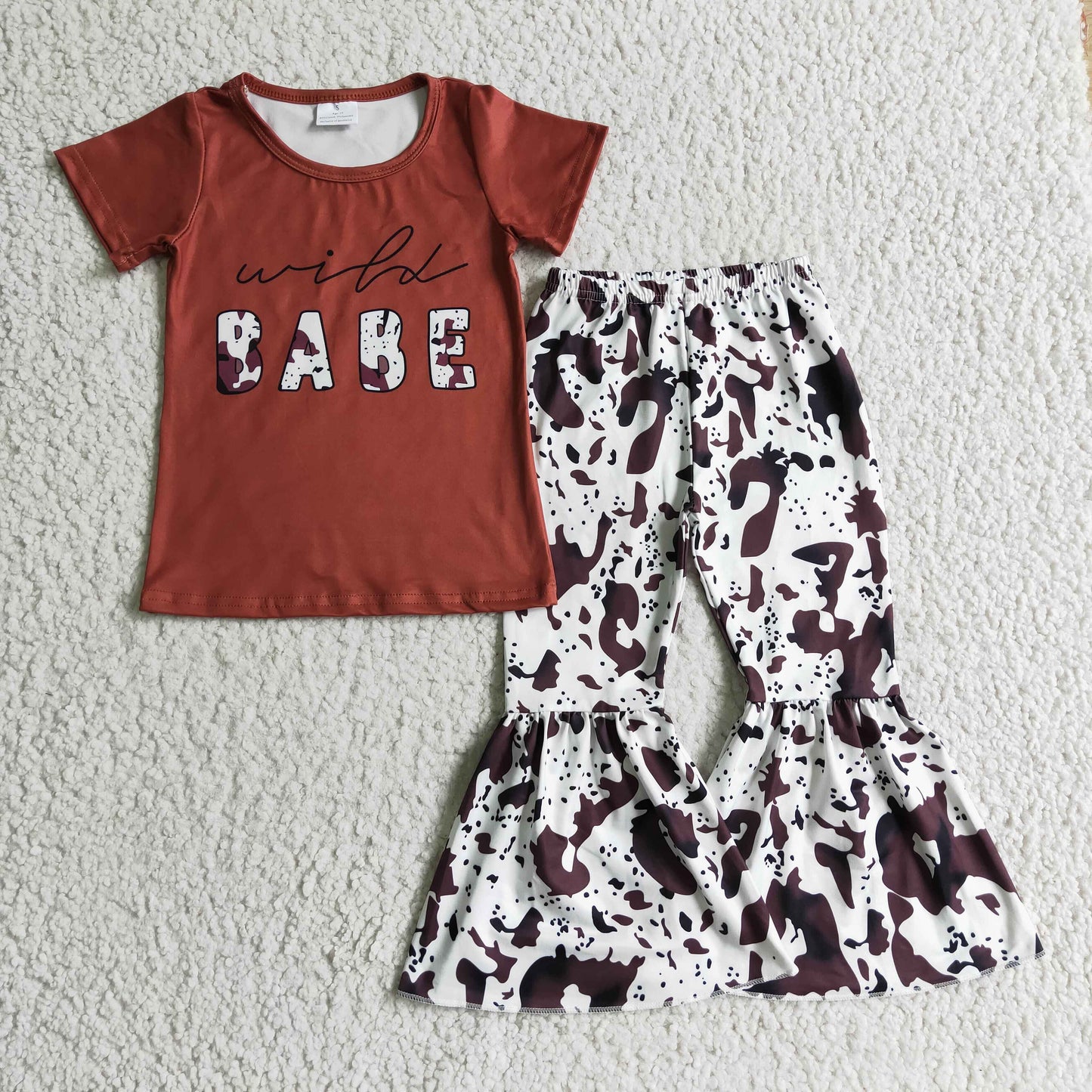 Brown Leopard Cow Girls Set