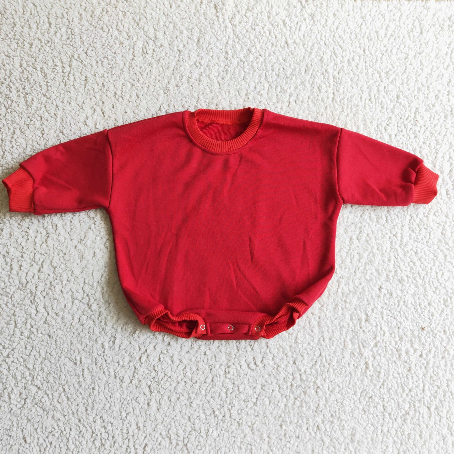Red Sweater Cotton long sleeves romper