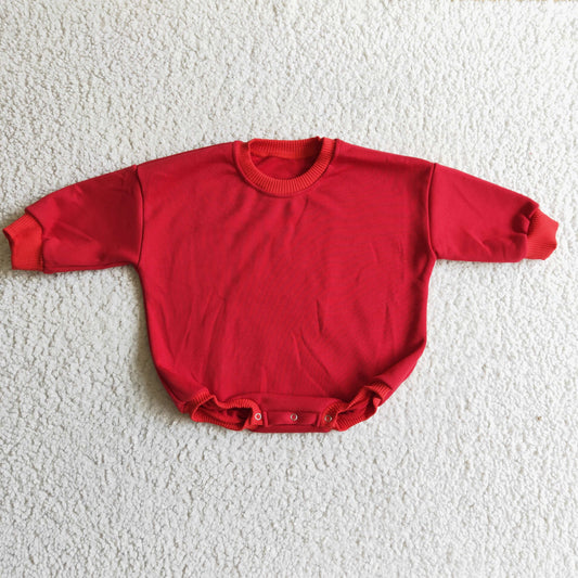 Red Sweater Cotton long sleeves romper